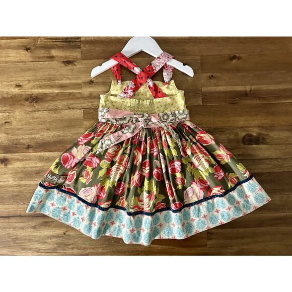 Matilda Jane Camp MJC Another Perfect Day Floral Sleeveless Knot Yellow Dress 4 - Picture 7 of 7